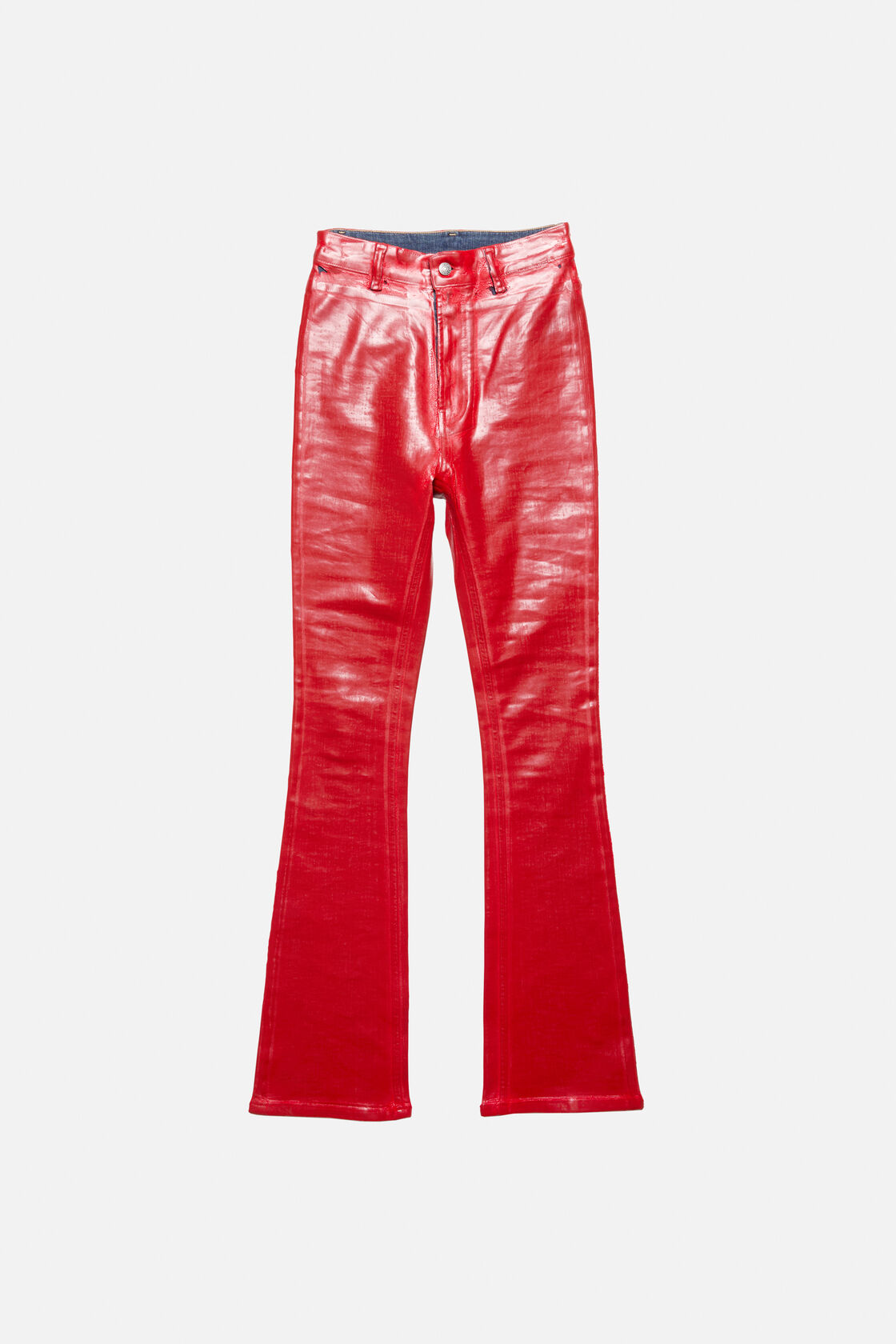 Fitted latex trousers, Red/red, 2000x