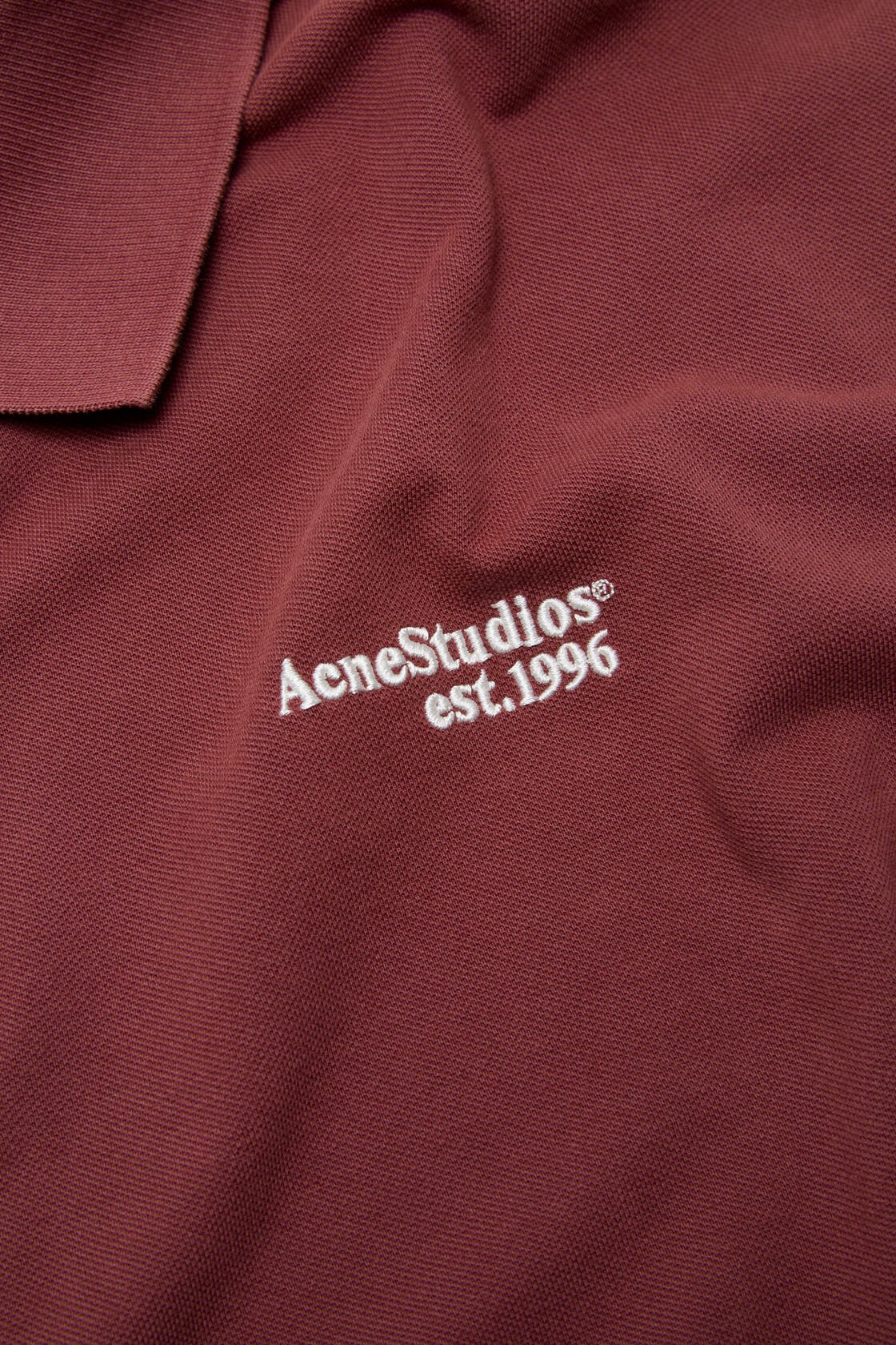 Washed logo polo, Maroon red, 2000x