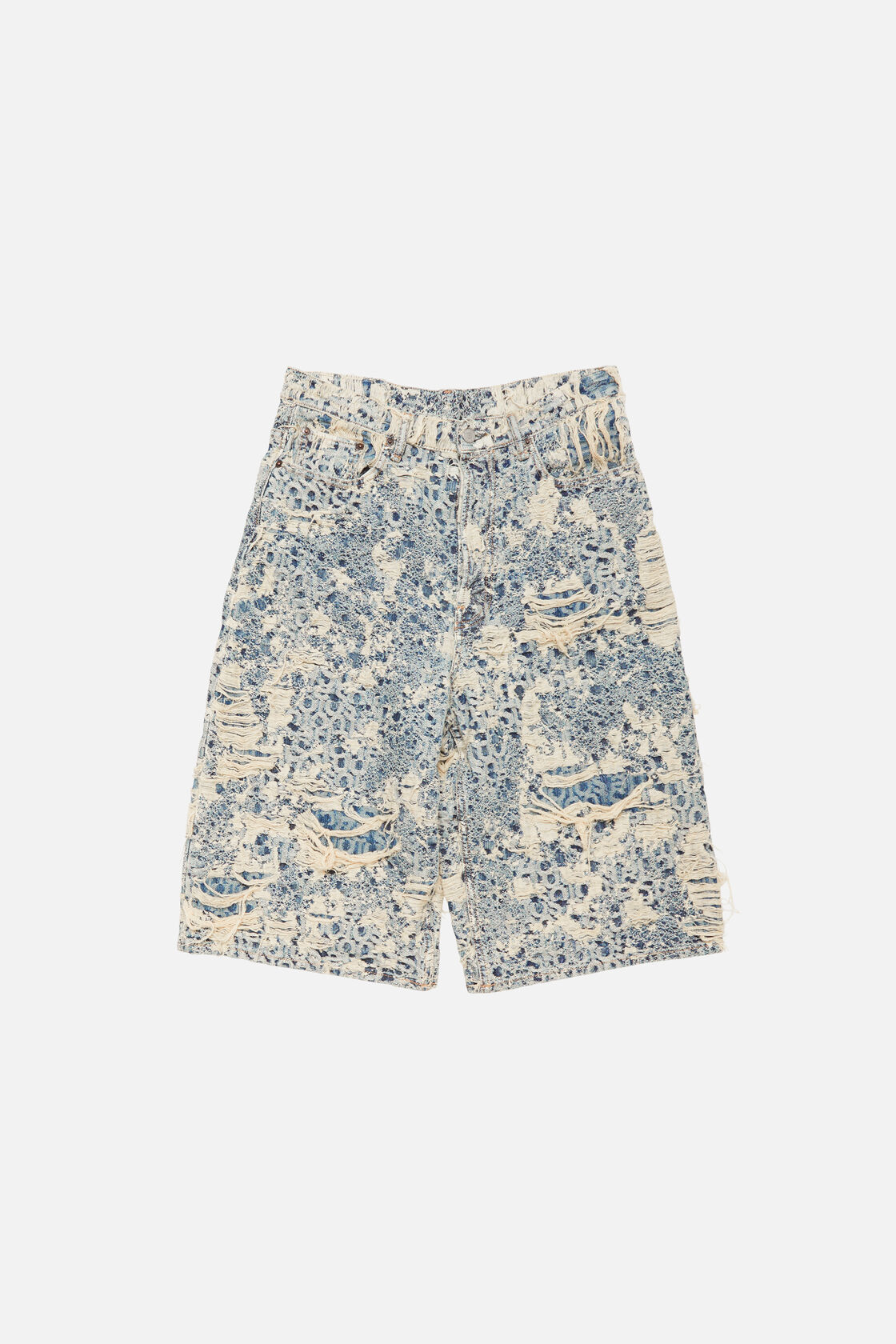 Denim shorts - Loose fit, Mid Blue, 2000x