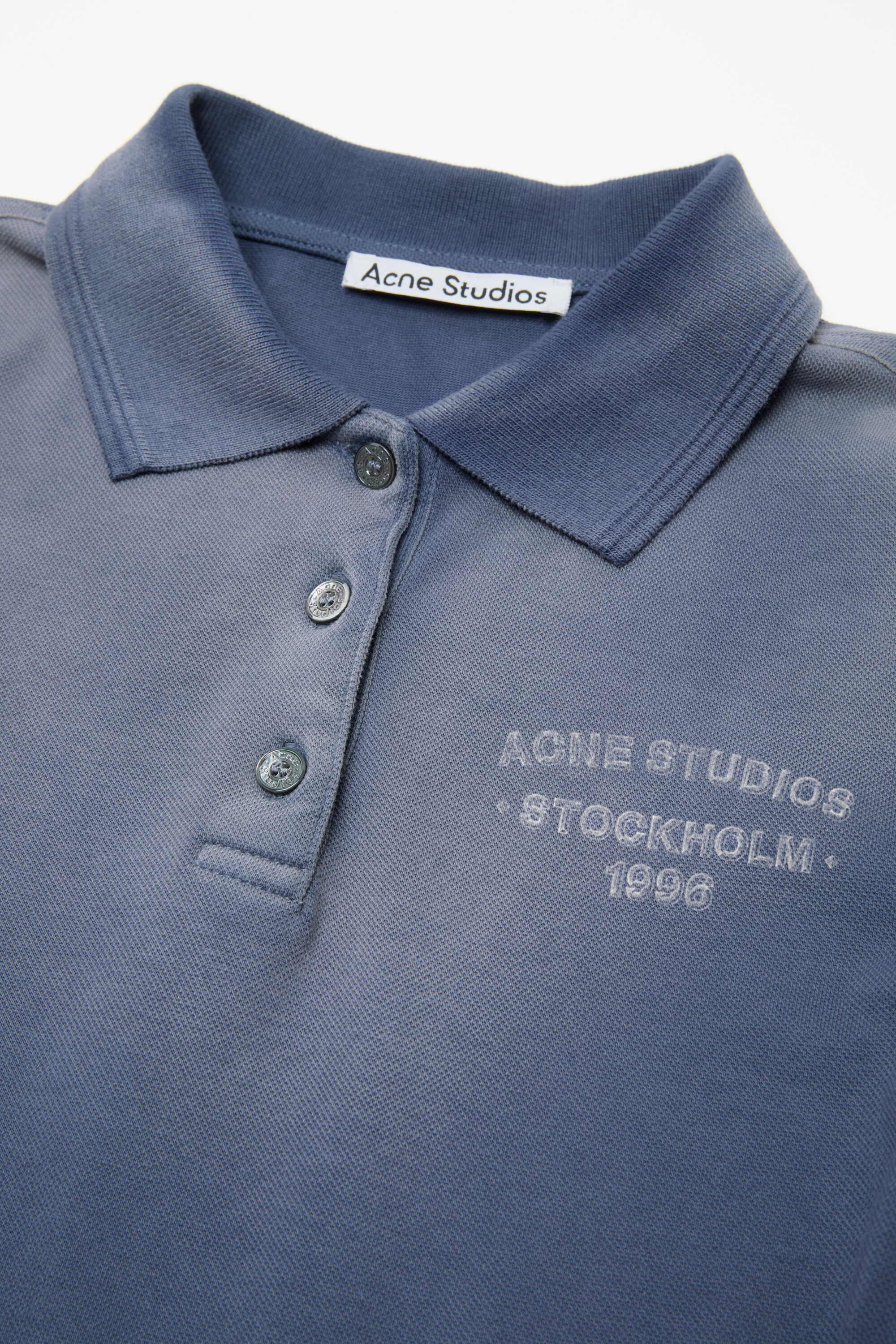 Acne Studios - Sprayed polo t-shirt - Navy blue