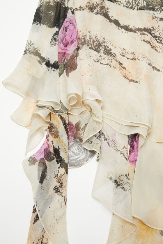 Acne Studios - Printed strap dress - Multi yellow
