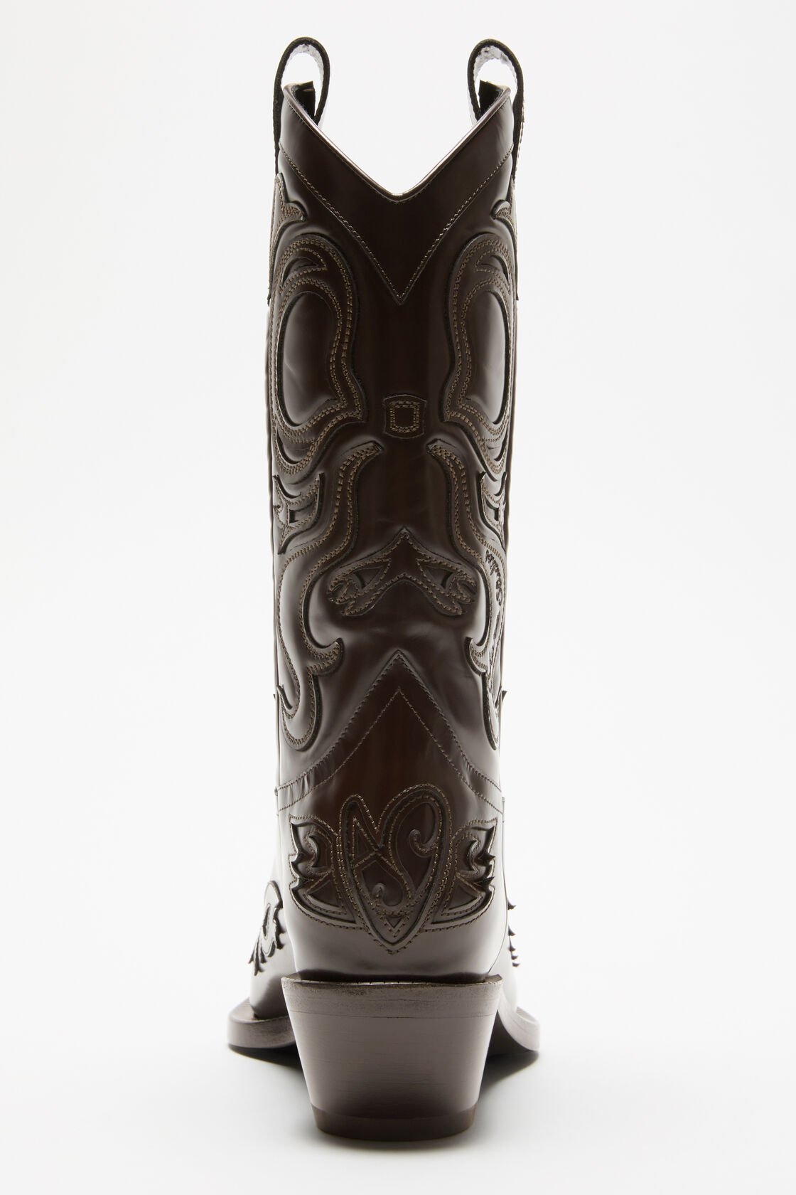 Pointy leather cowboy boot, Brown, 2000x