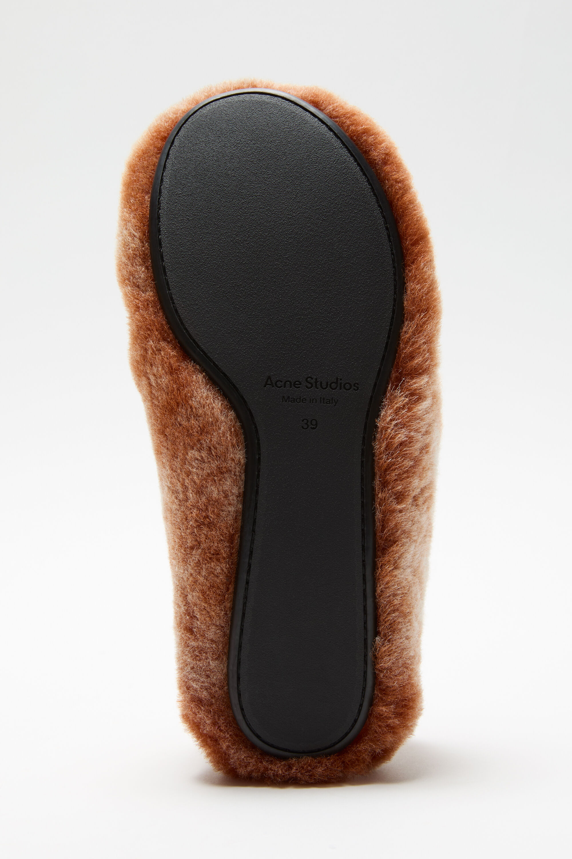 Acne Studios - Shearling loafers - Orange Multi