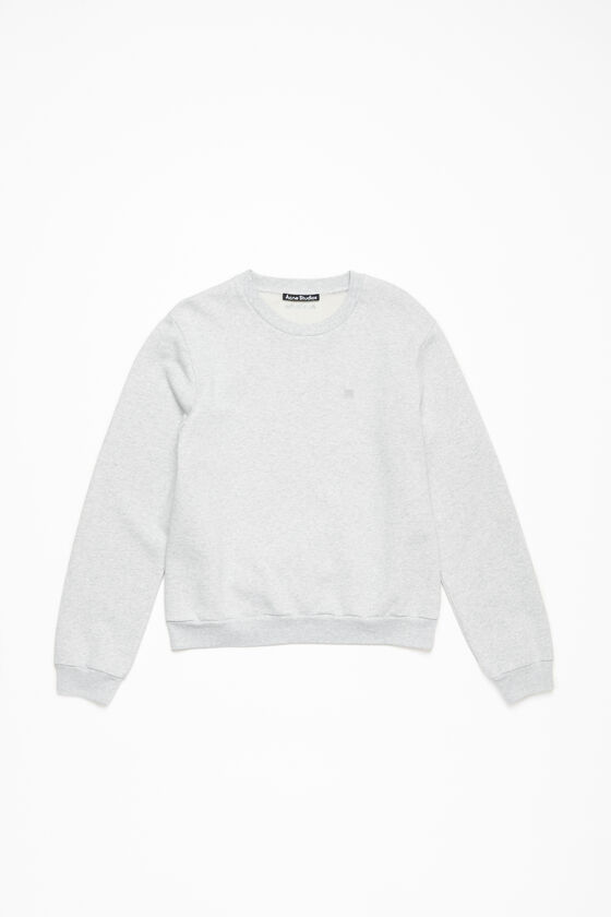 Acne Studios - Crew neck fleece sweater - Pale Grey Melange