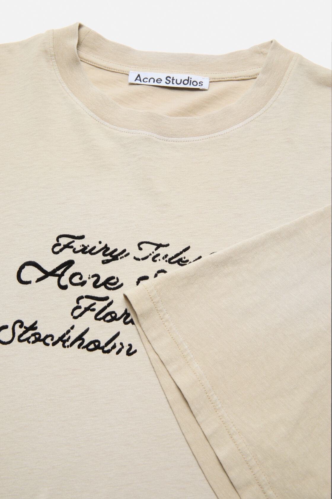 로고 티셔츠, 오트 베이지, 2000x