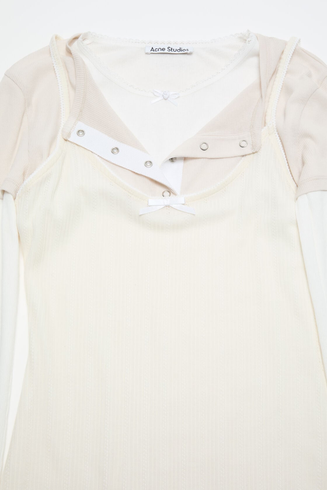 Layered mini dress, White/Off White, 2000x