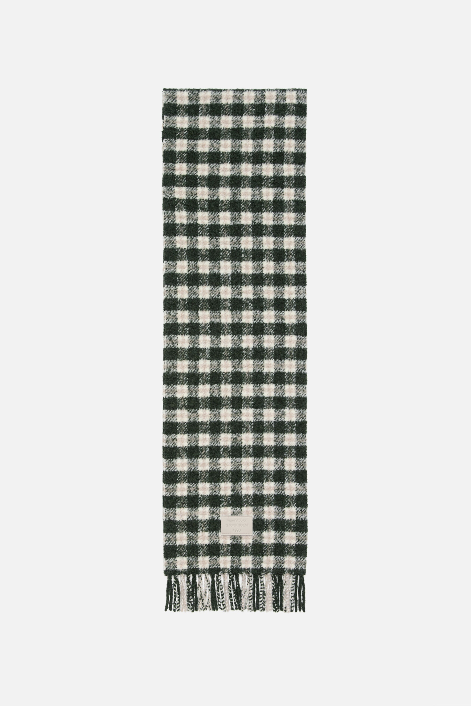 Acne Studios - ロゴチェックスカーフ - ベージュ/ブラウン