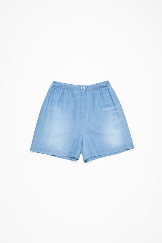 Acne Studios - Shorts logo stamp - Mid blue