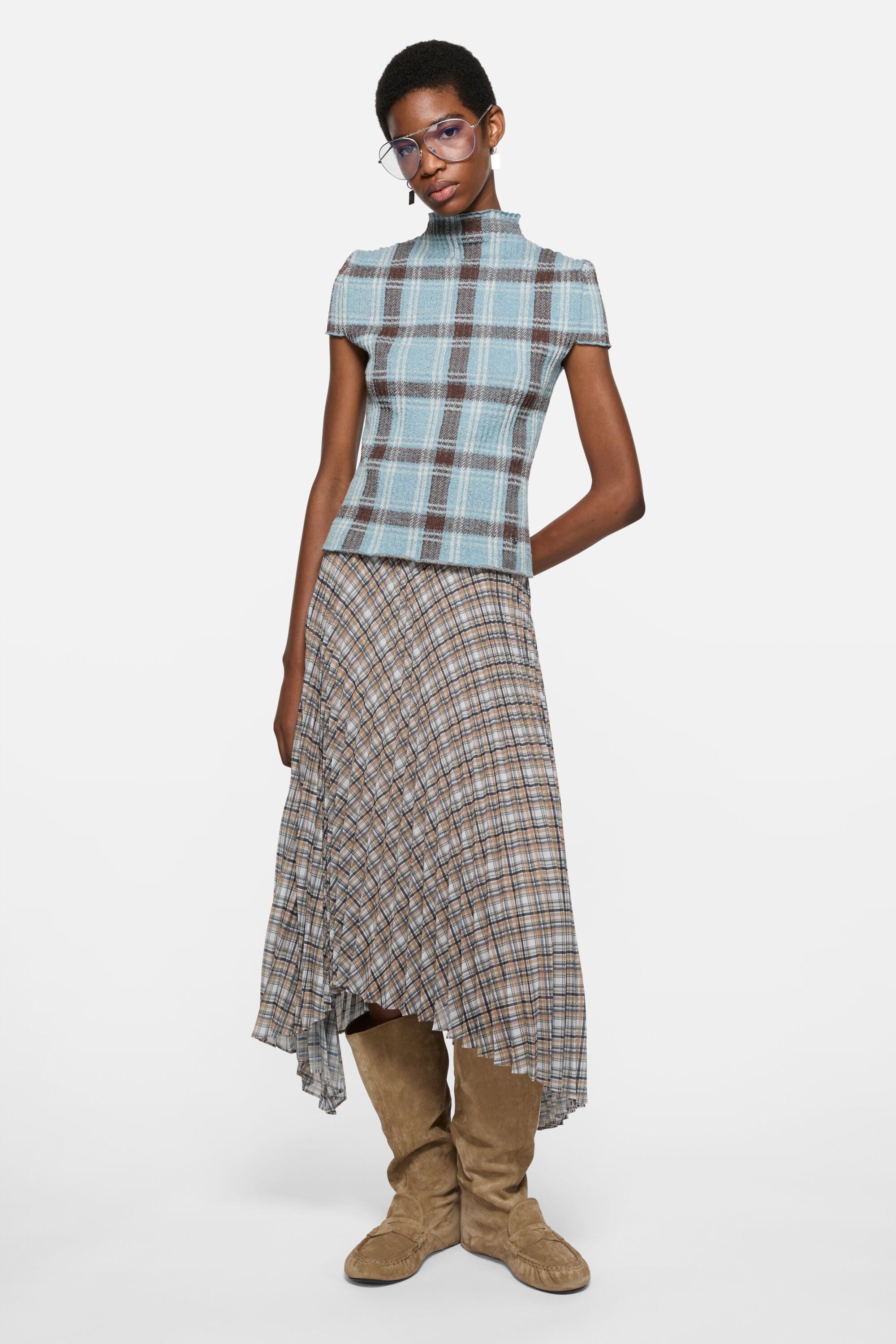 お値下げ実施中  Acne Acne Studios - スラウチサドルブーツ - ベージュ