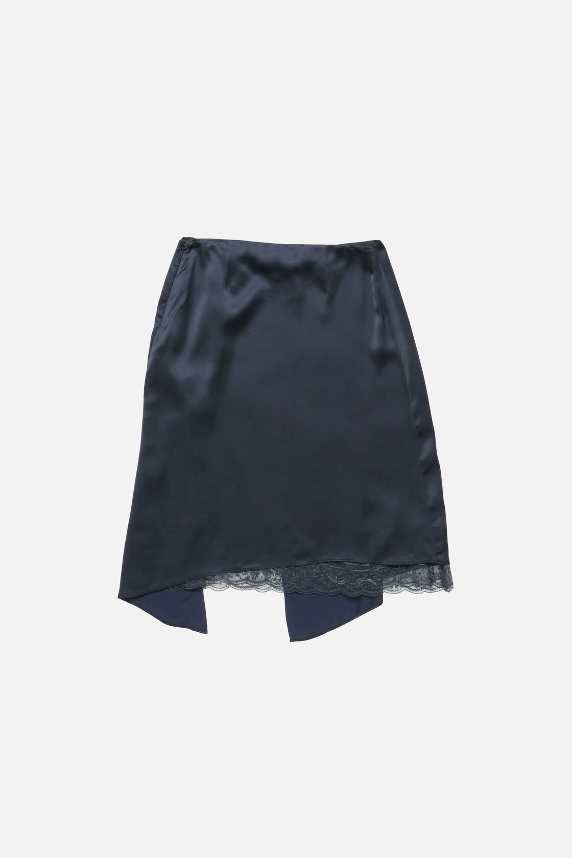 Layered silk skirt, Navy blue, 2000x