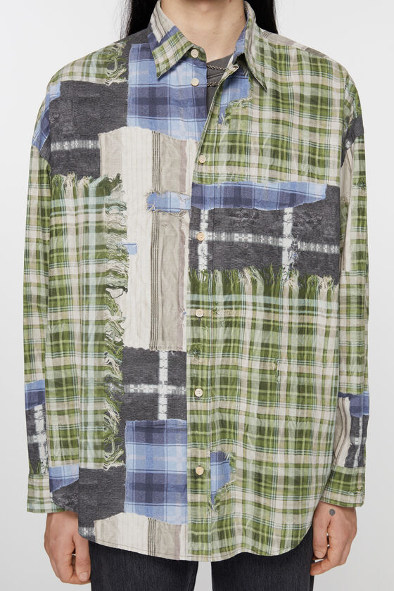 Acne Studios - Print button-up shirt - Green multi