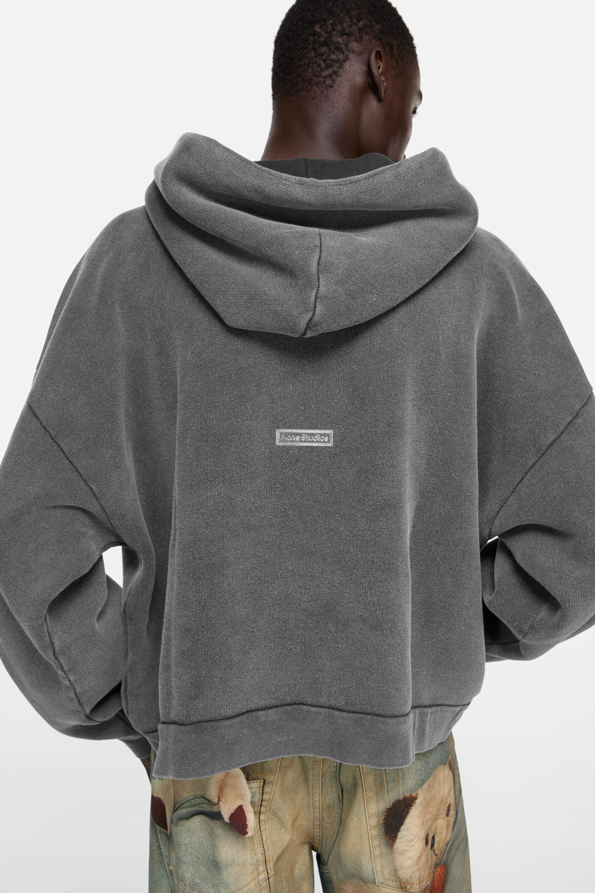 アクネステゥディオズ フェイスパッチパーカー グレー アクネストゥディオズ アクネステュディオス フェイスパッチパーカー