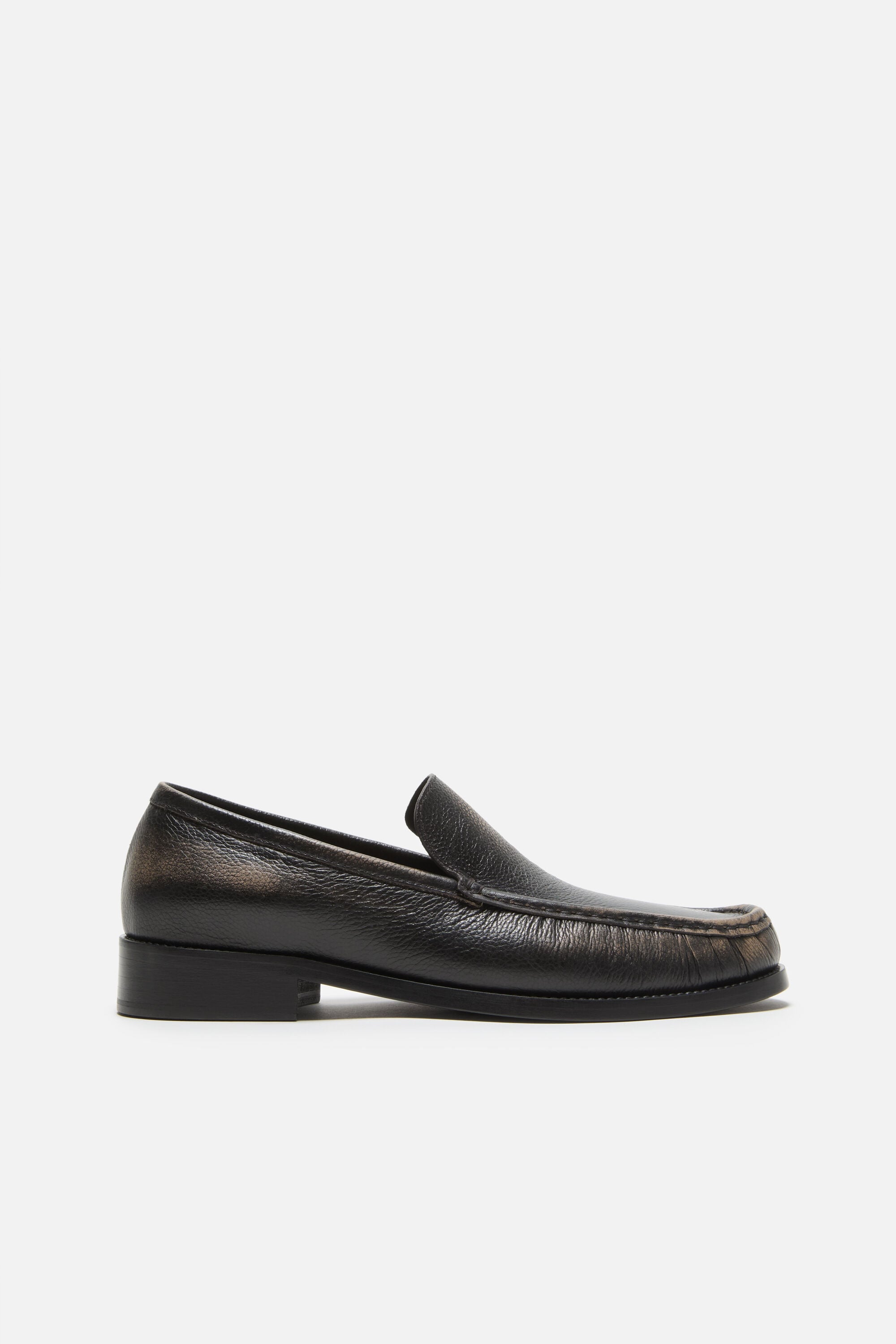 Acne Studios - レザーローファー - ベージュ/ブラック