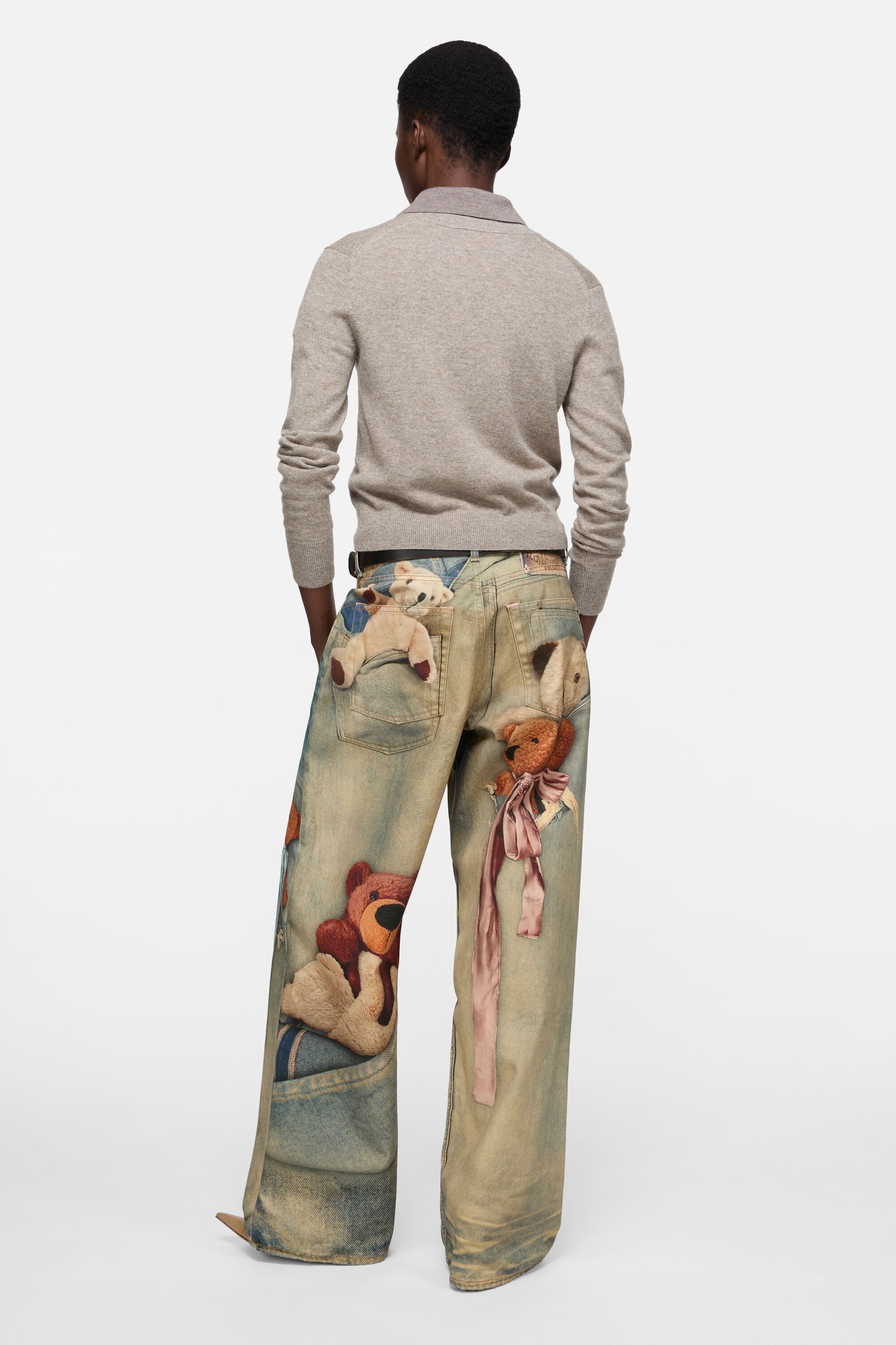 Acne Studios - フィットカーディガン - ヤクウール - グレージュメランジ