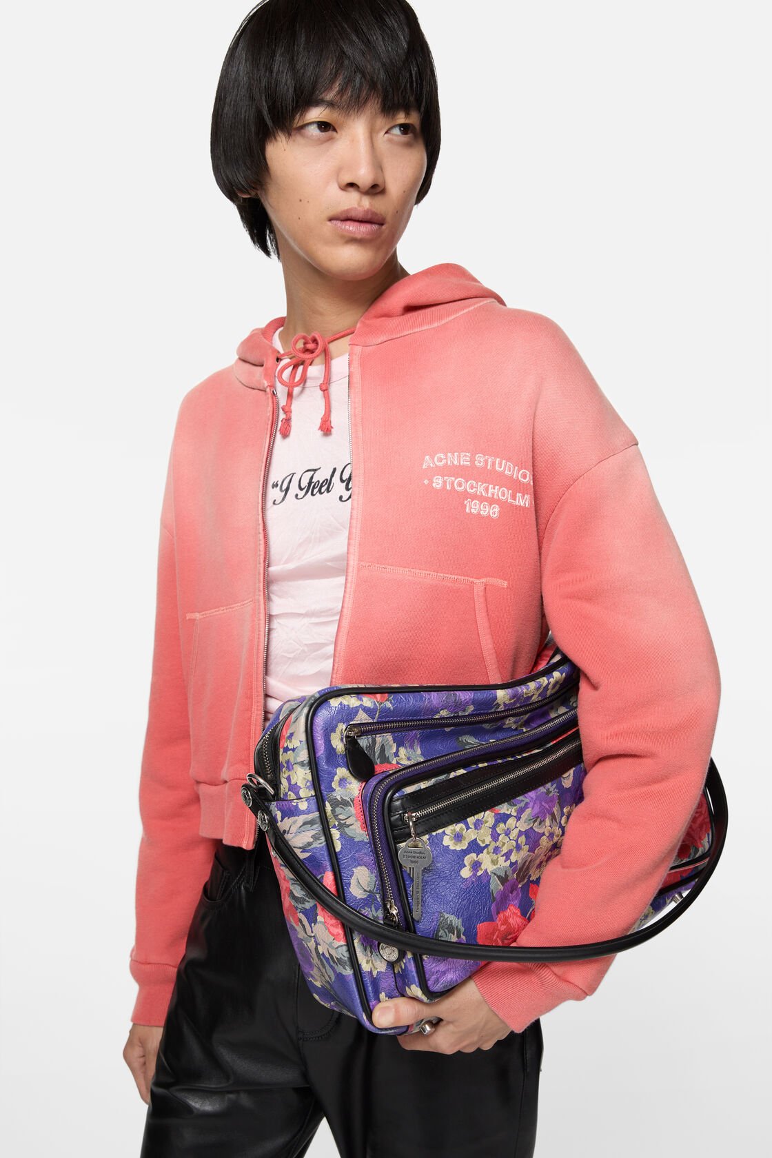 Sprayed zip hoodie, Red, 2000x