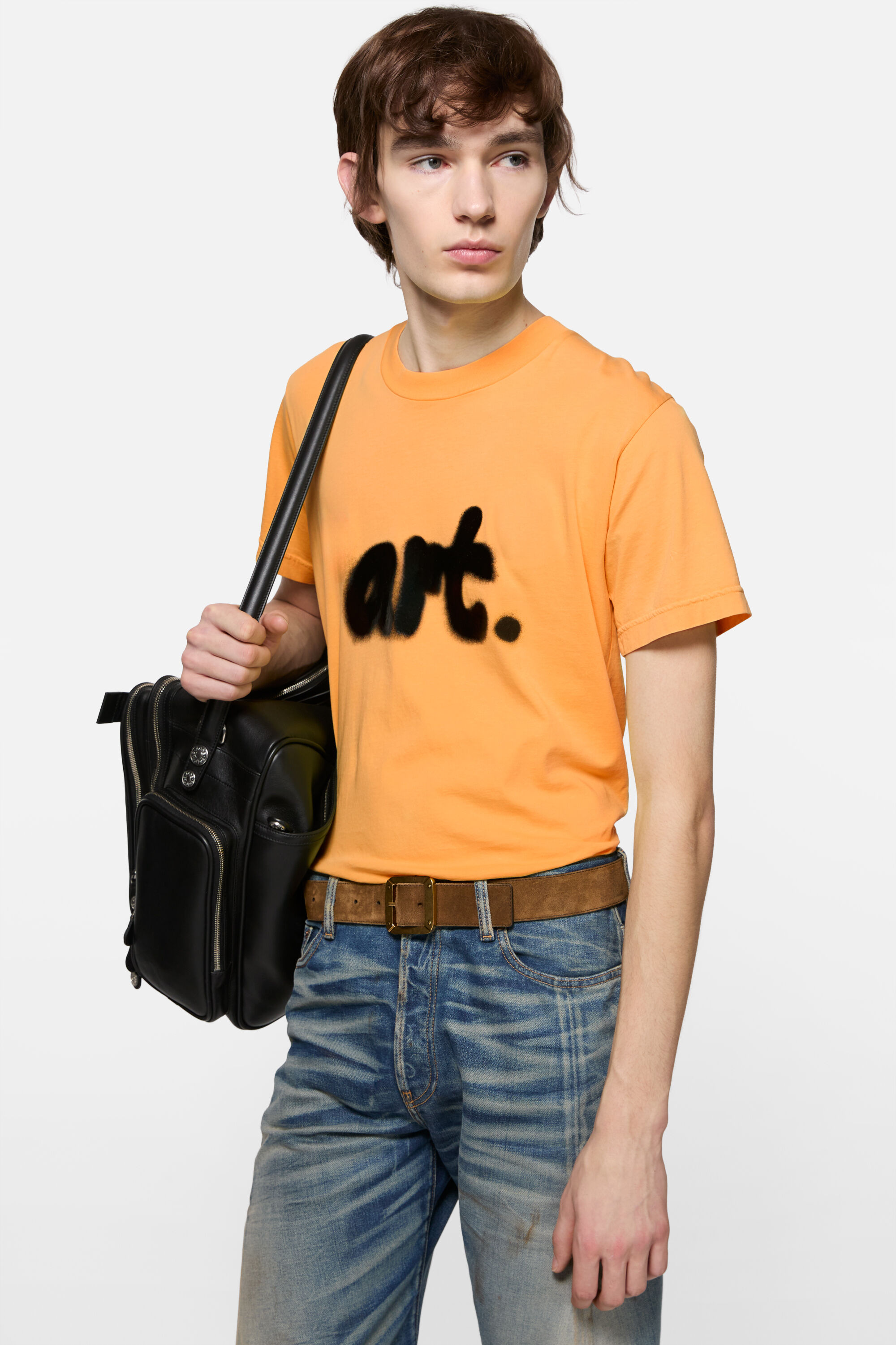 Acne Studios - Sprayed graphic t-shirt - Saffron Yellow