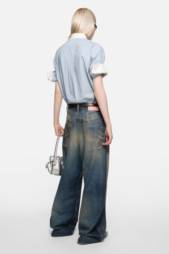 Acne Studios - ショートスリーブシャツ - ブルー/ホワイト