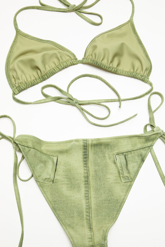 Acne Studios - Printed two-piece swimwear - Sage green