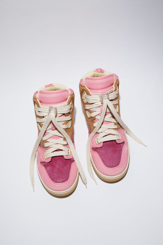 I første omgang prinsesse apotek Acne Studios - High top leather sneakers - Pink/beige