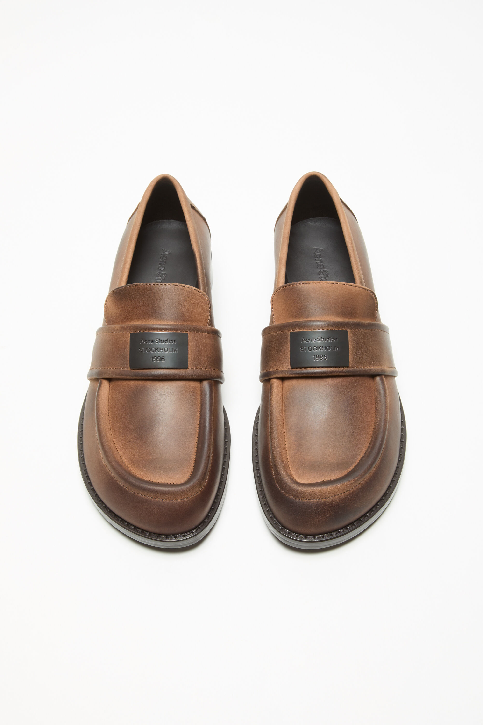 Acne Studios - ヴィンテージレザーローファー - ブラウン