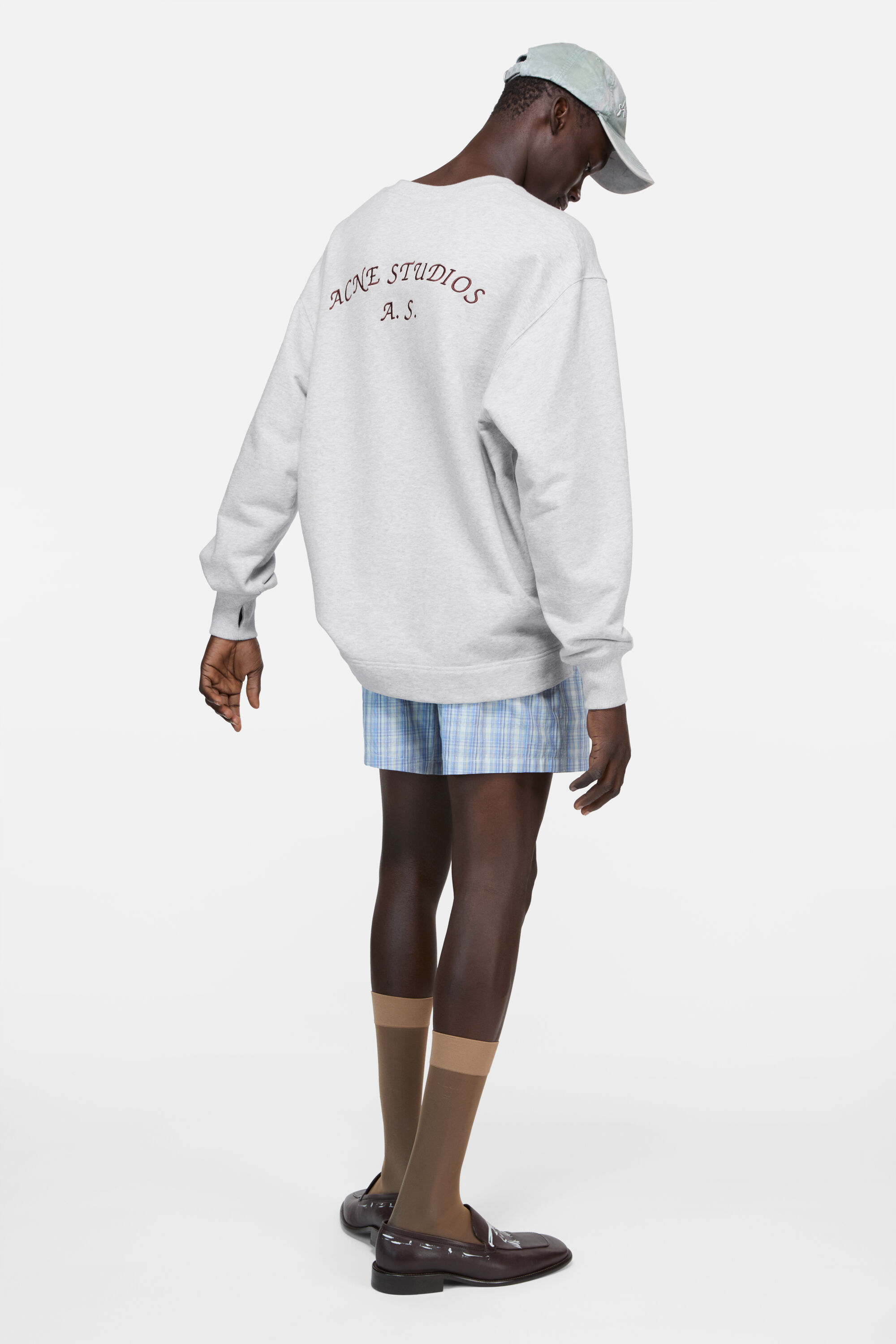 Acne Studios - Fleece logo sweater - Pale Grey Melange