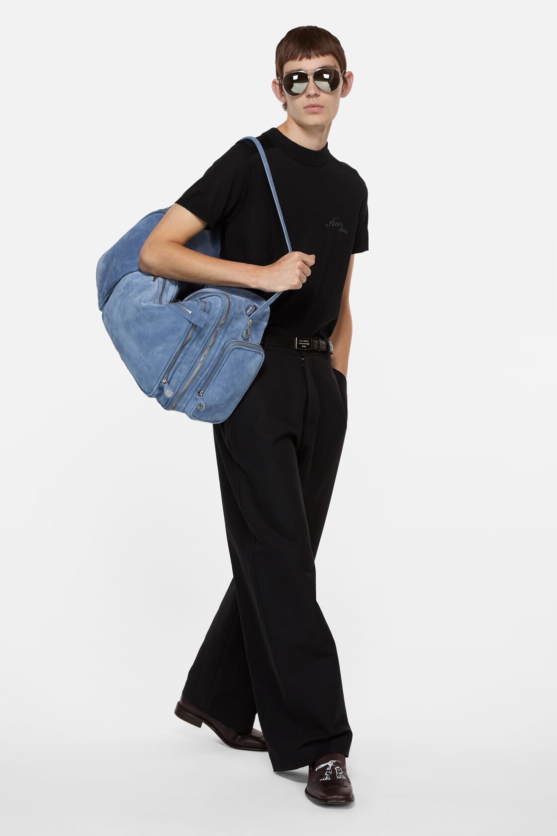 Short-sleeve knit, Black, 2000x