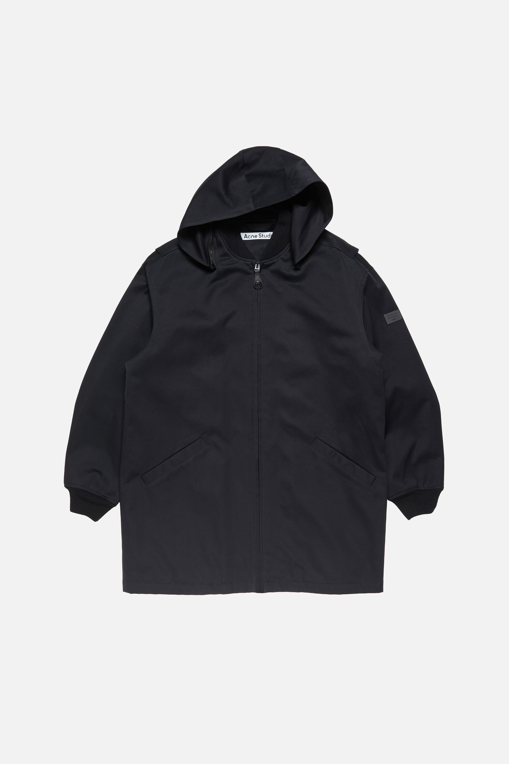 Acne Studios ヘビー ツイルジャケット ブラック Acne Studios - Technical jacket with logo - Black