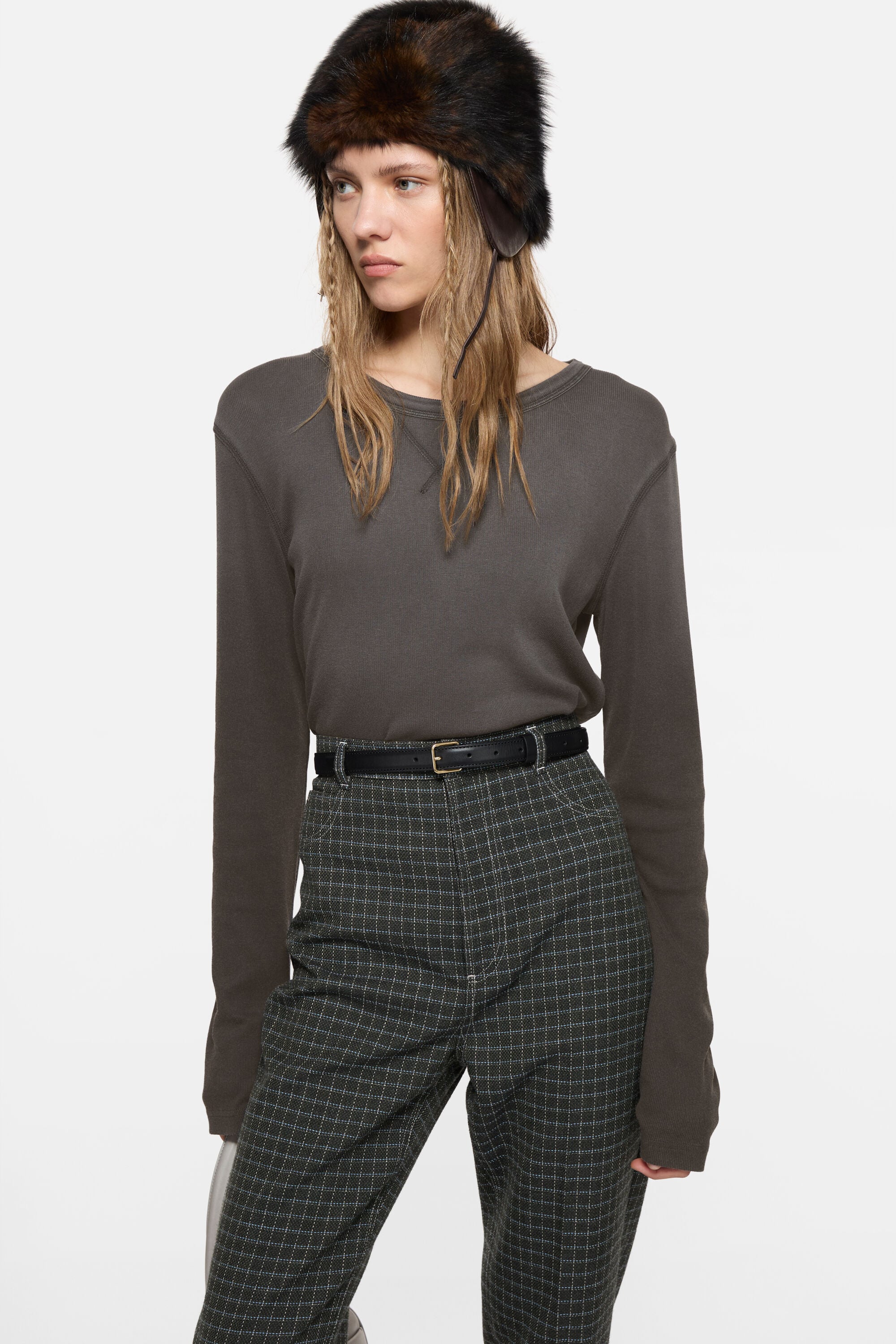 Acne Studios - スプレー加工ロゴTシャツ - フェイデッドブラック