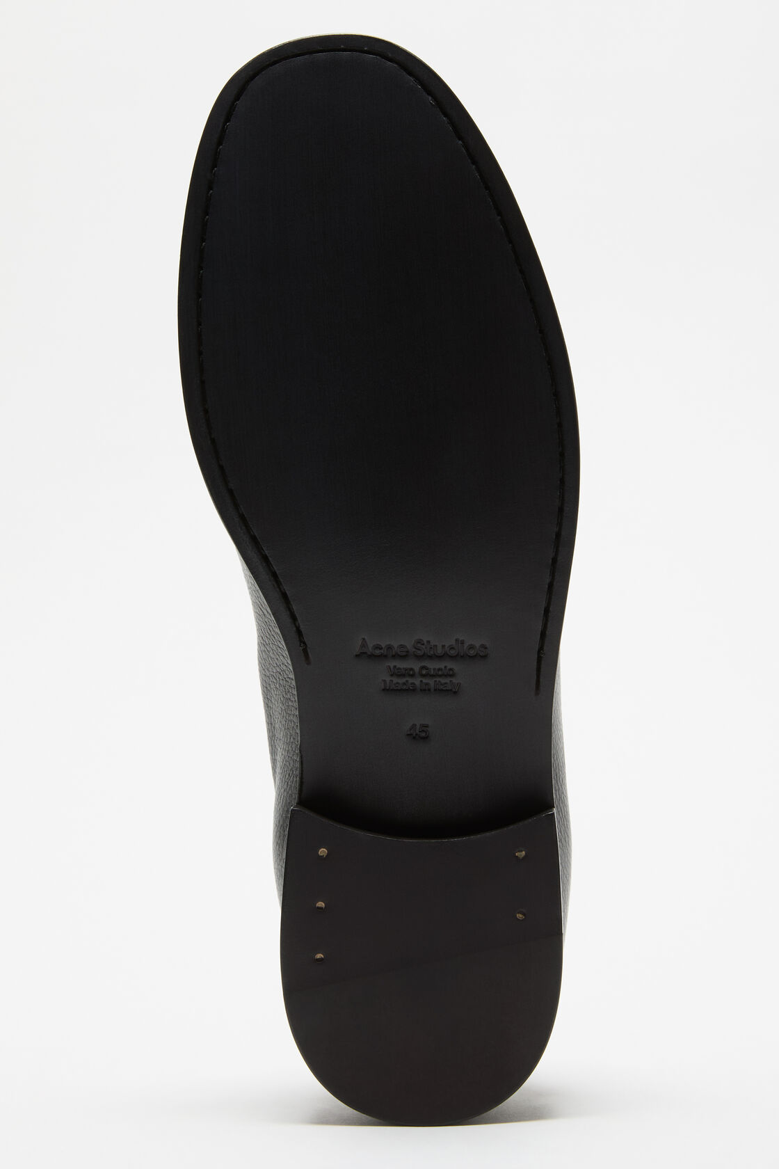 Painted leather loafers, White/black, 2000x