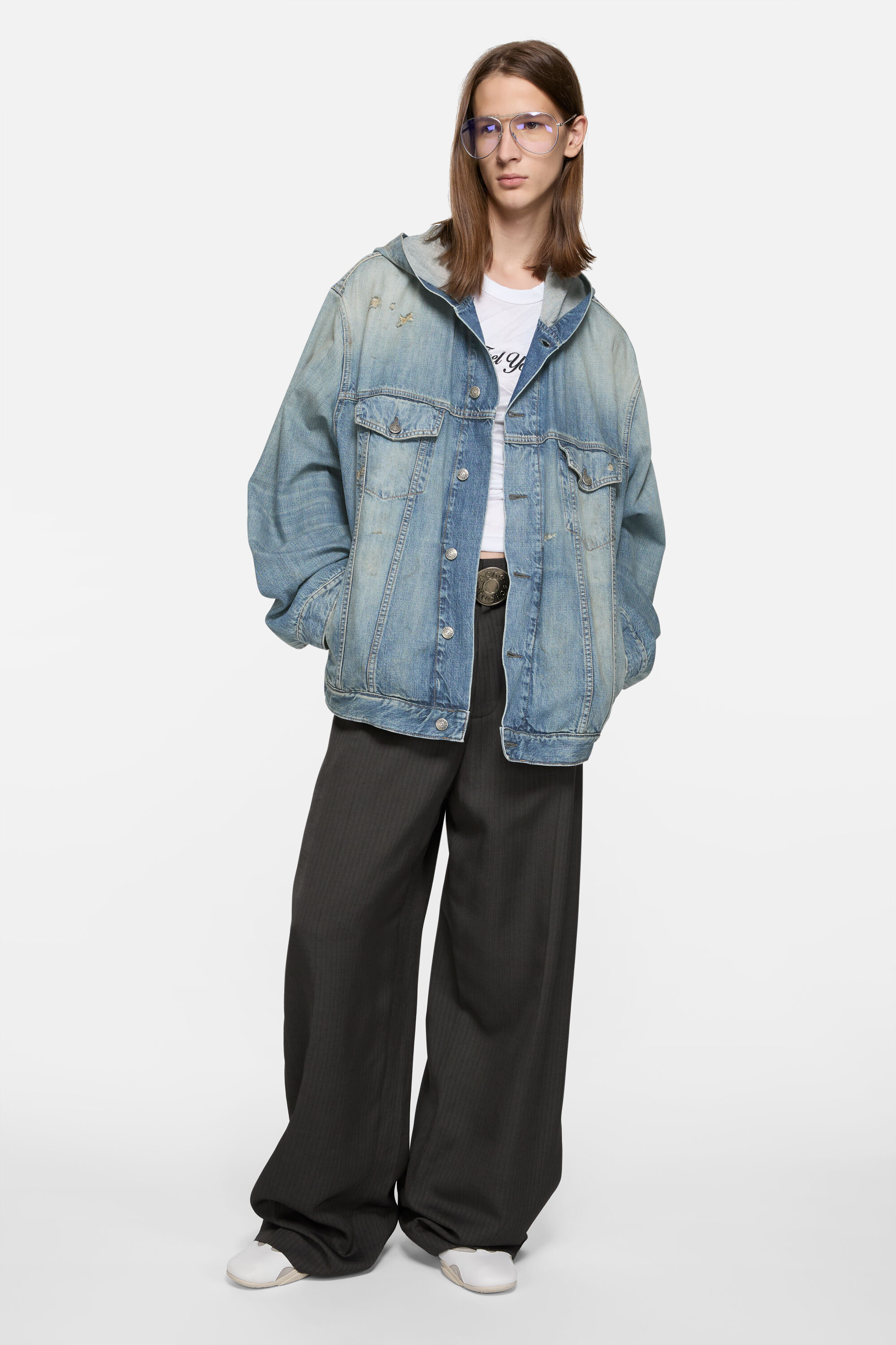 Acne Studios - Hooded denim jacket - Mid Blue