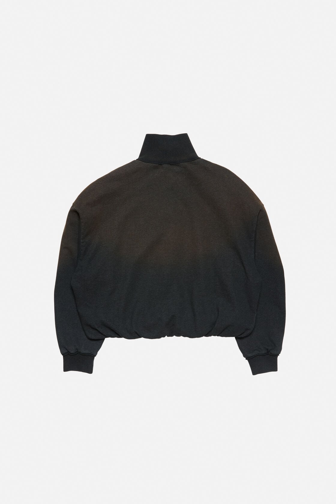 Acid Wash Half-Zip Sweatshirt, Dark Grey Melange, 2000x