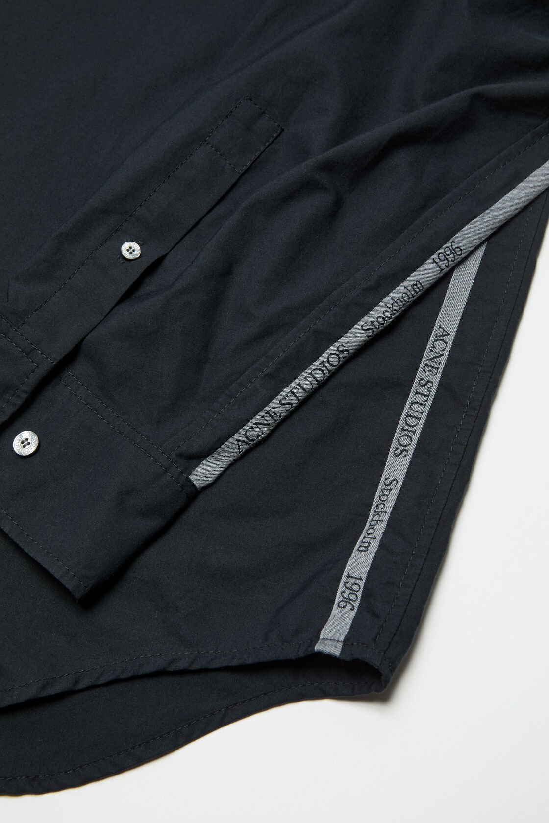 Button-up shirt, Black/grey, 2000x