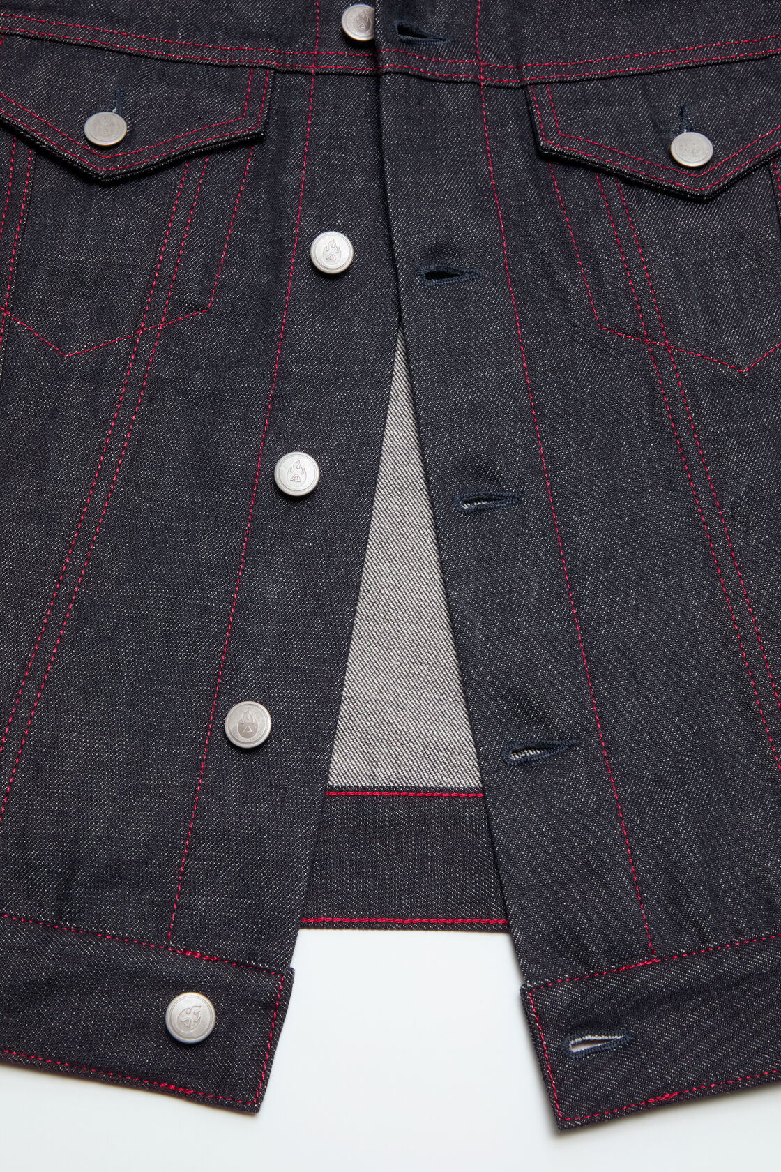 Re-edition raw denim jacket, Mid Blue, 2000x