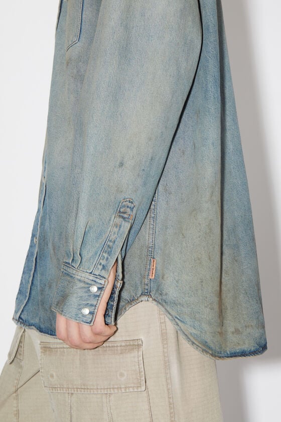 Acne Studios - Jeanshemd mit Knopfleiste - Mid Blue