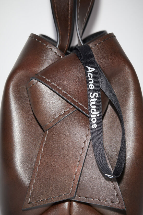 Musubi Midi Leather Tote Bag in Brown - Acne Studios