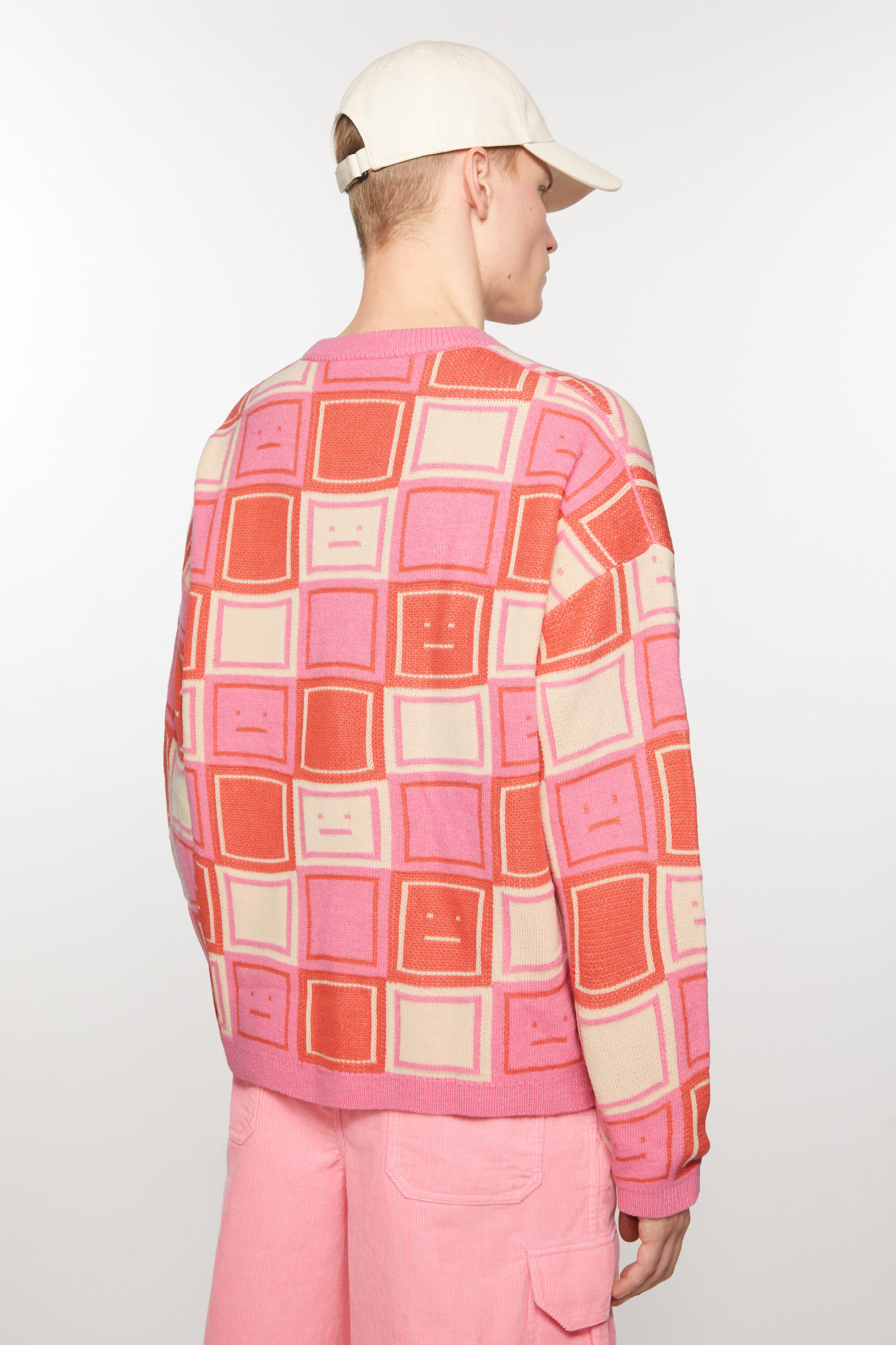 acne-studios-jacquard-crew-neck-jumper-rusty-orange-tango-pink
