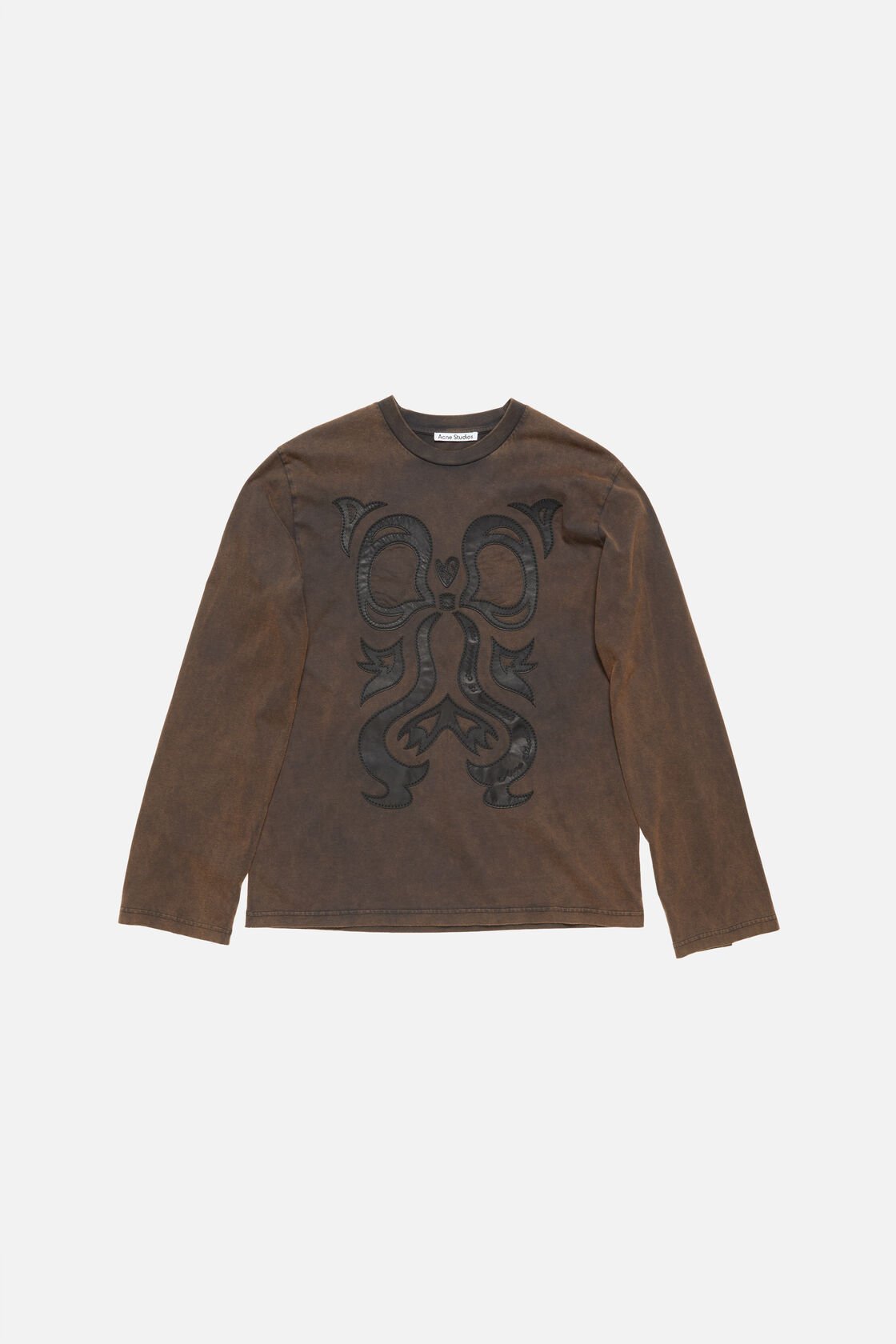 Printed t-shirt - relaxed, Dark brown/black, 2000x