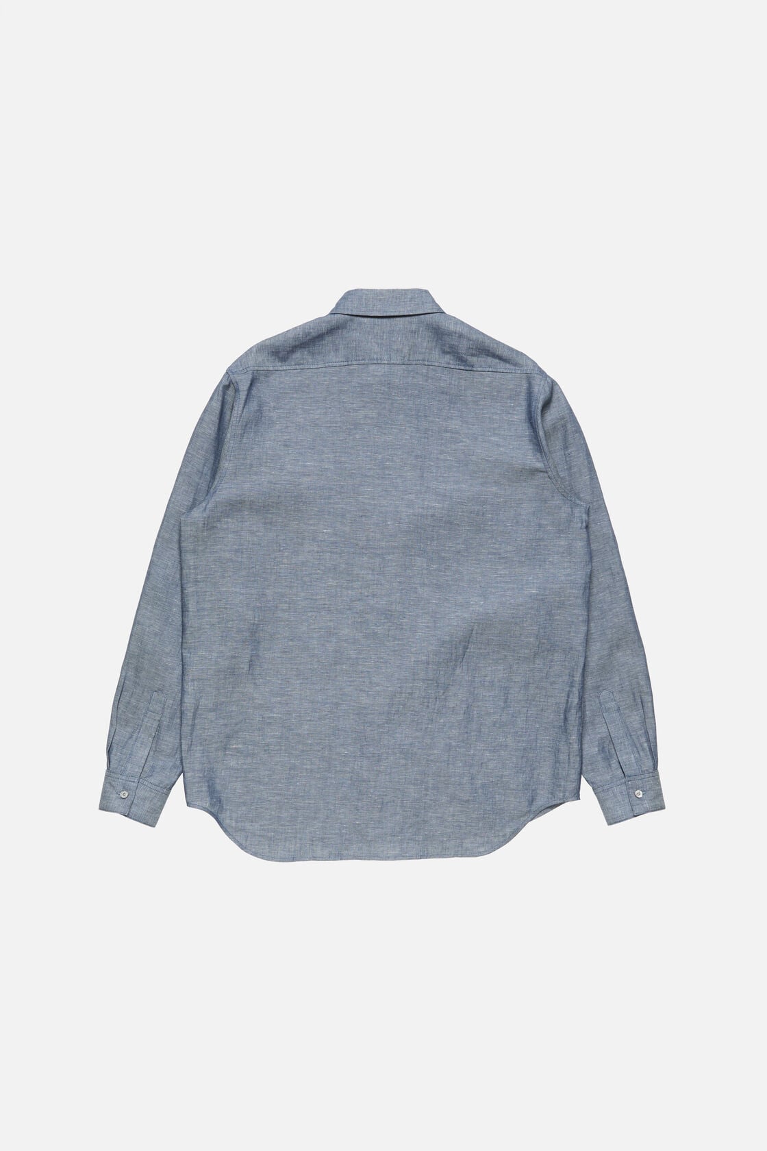 Chambray button-up shirt, Mid blue, 2000x