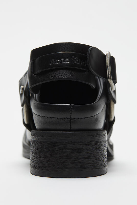 Acne Studios - Mules aus Leder mit Schnalle - Schwarz 