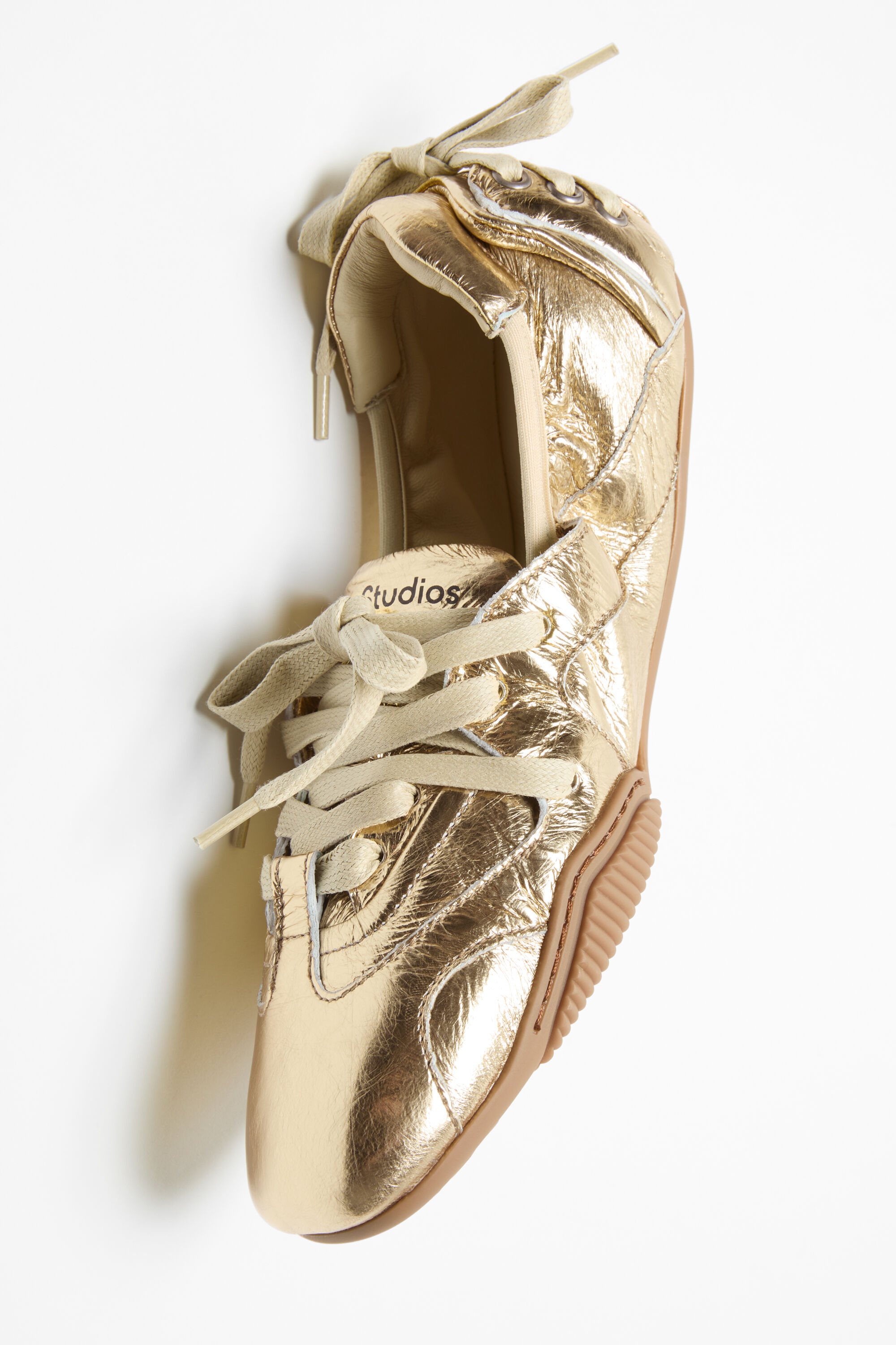 Acne Studios レザーシューズ 40 27cm Acne Studios - レースアップレザーシューズ - ゴールド