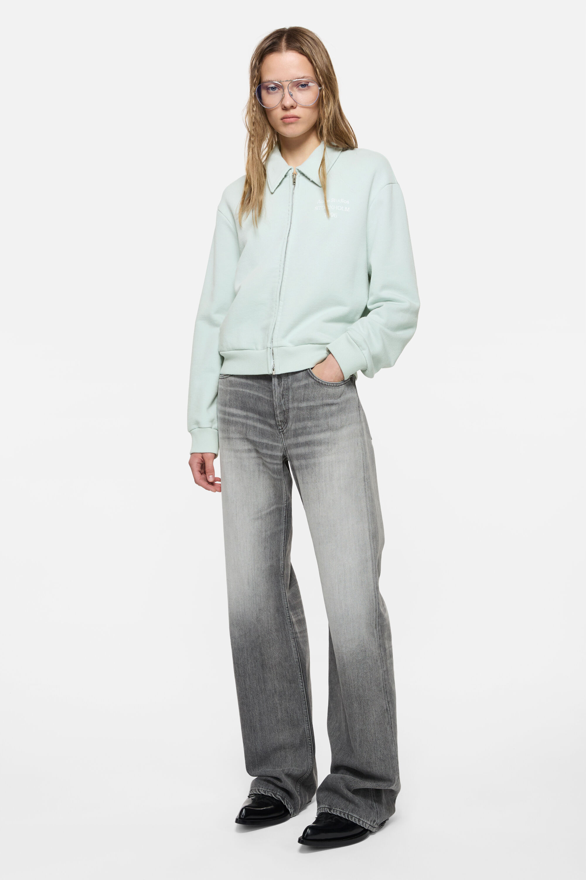 Acne Studios - Cardigan with collar - Pale mint