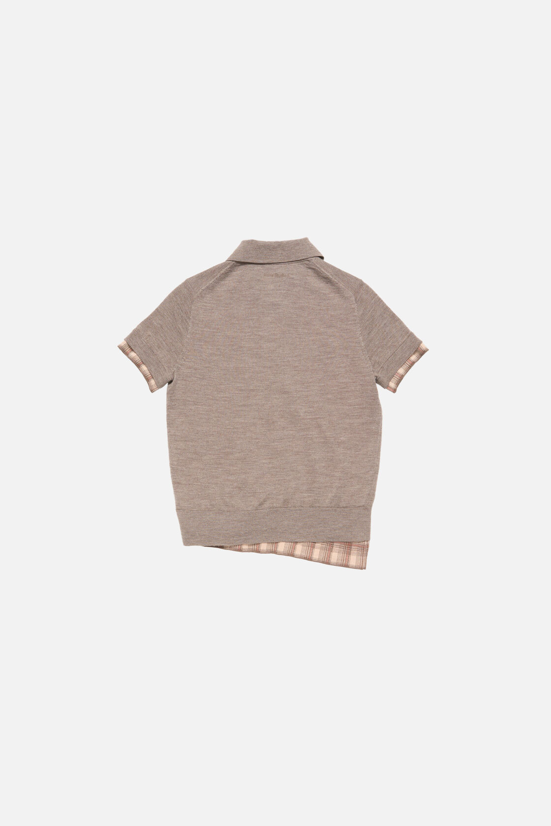 假两件羊毛针织装, 浅棕色混色, 2000x