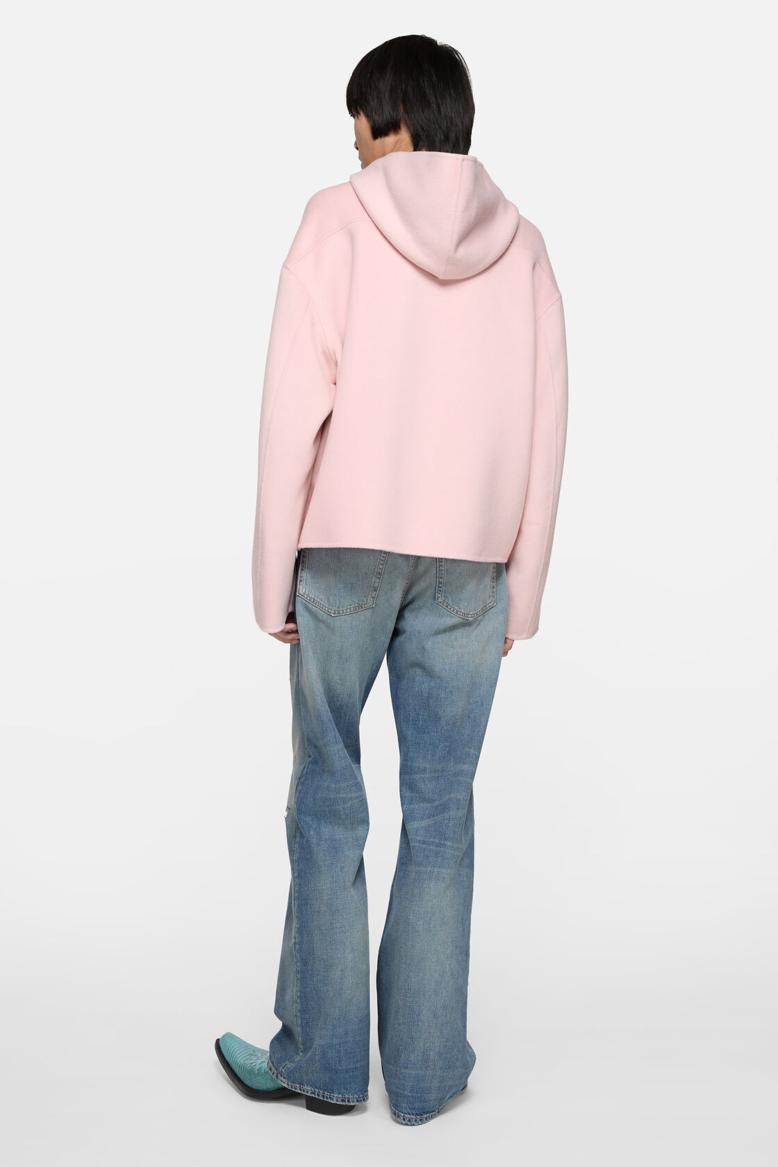 Cashmere hooded jacket, Baby pink, 2000x
