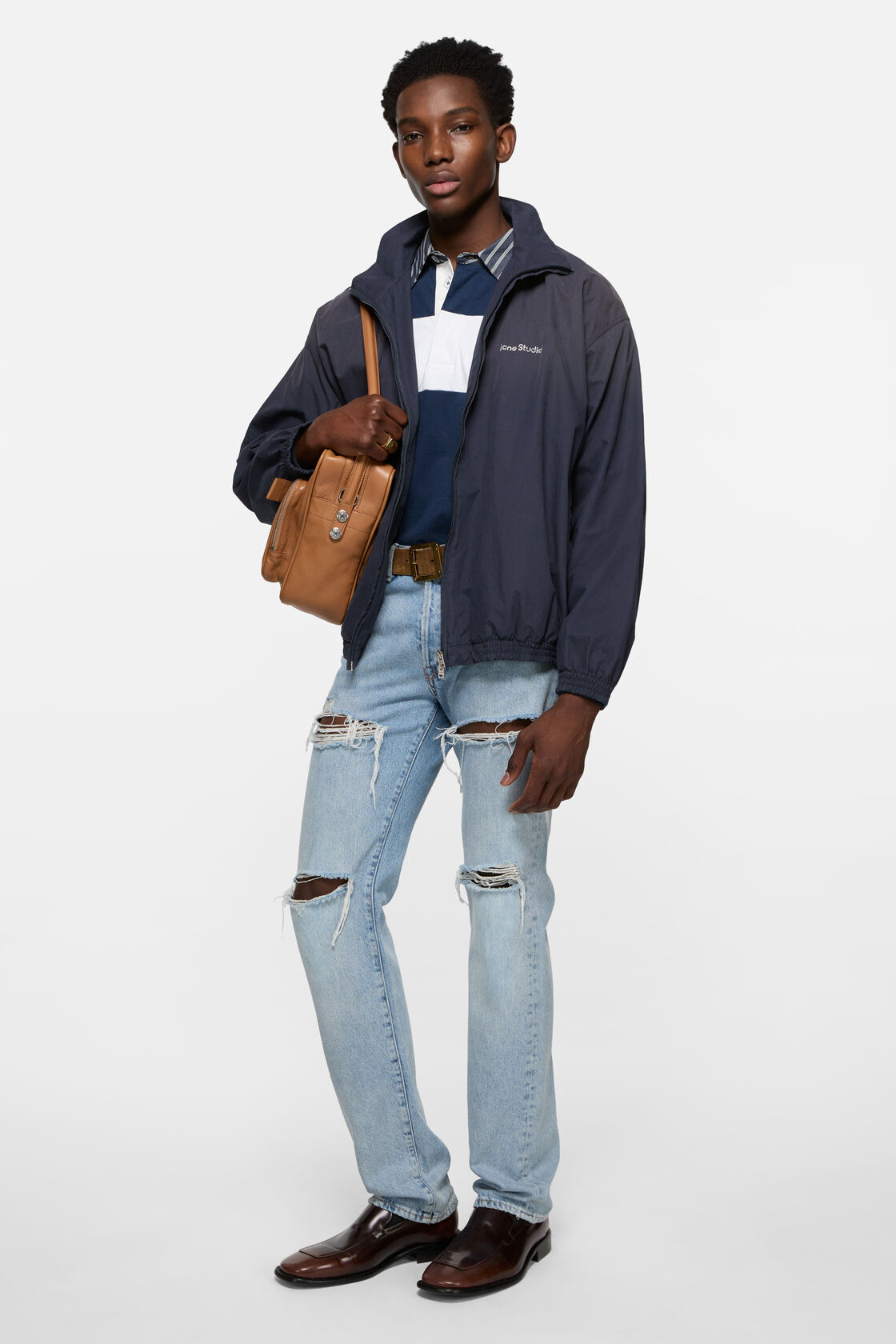Washed logo jacket, Navy, 2000x