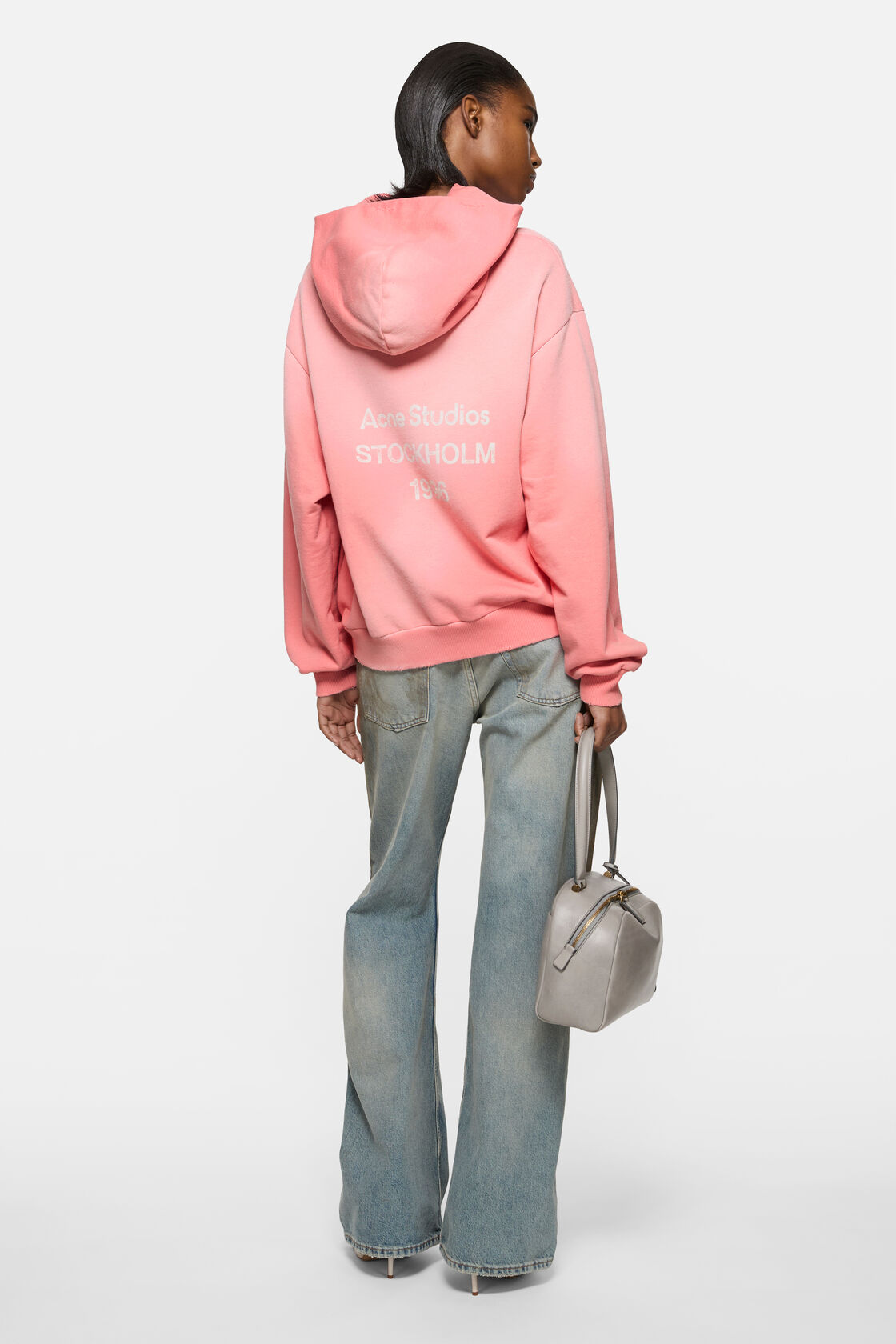 Fleece logo hoodie, Tango pink, 2000x