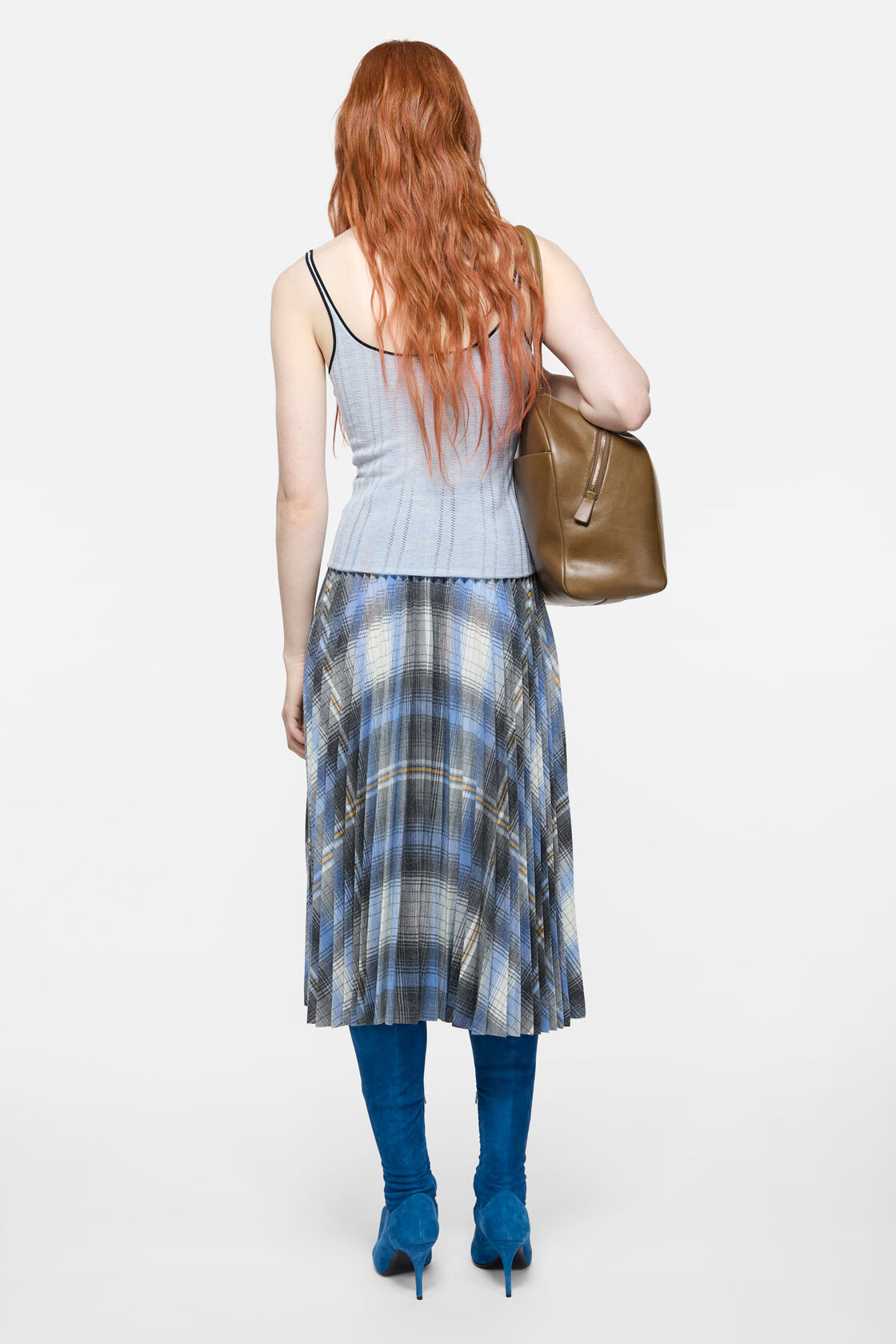 Silk knit tank top, Light blue, 2000x