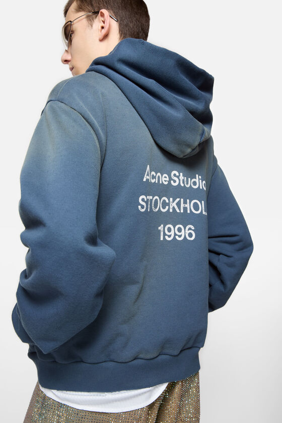 Acne Studios - ロゴフーディセーター - ディープブルー