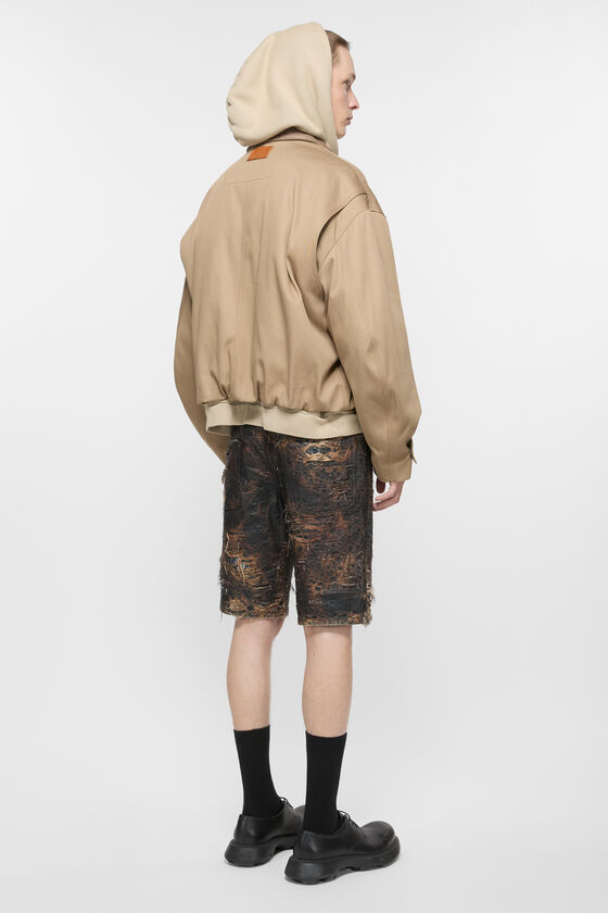 Acne Studios - デニムモノグラムショートパンツ - ルーズフィット 