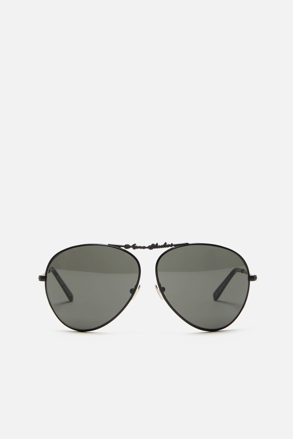 Metal aviator sunglasses, Black/black, 2000x