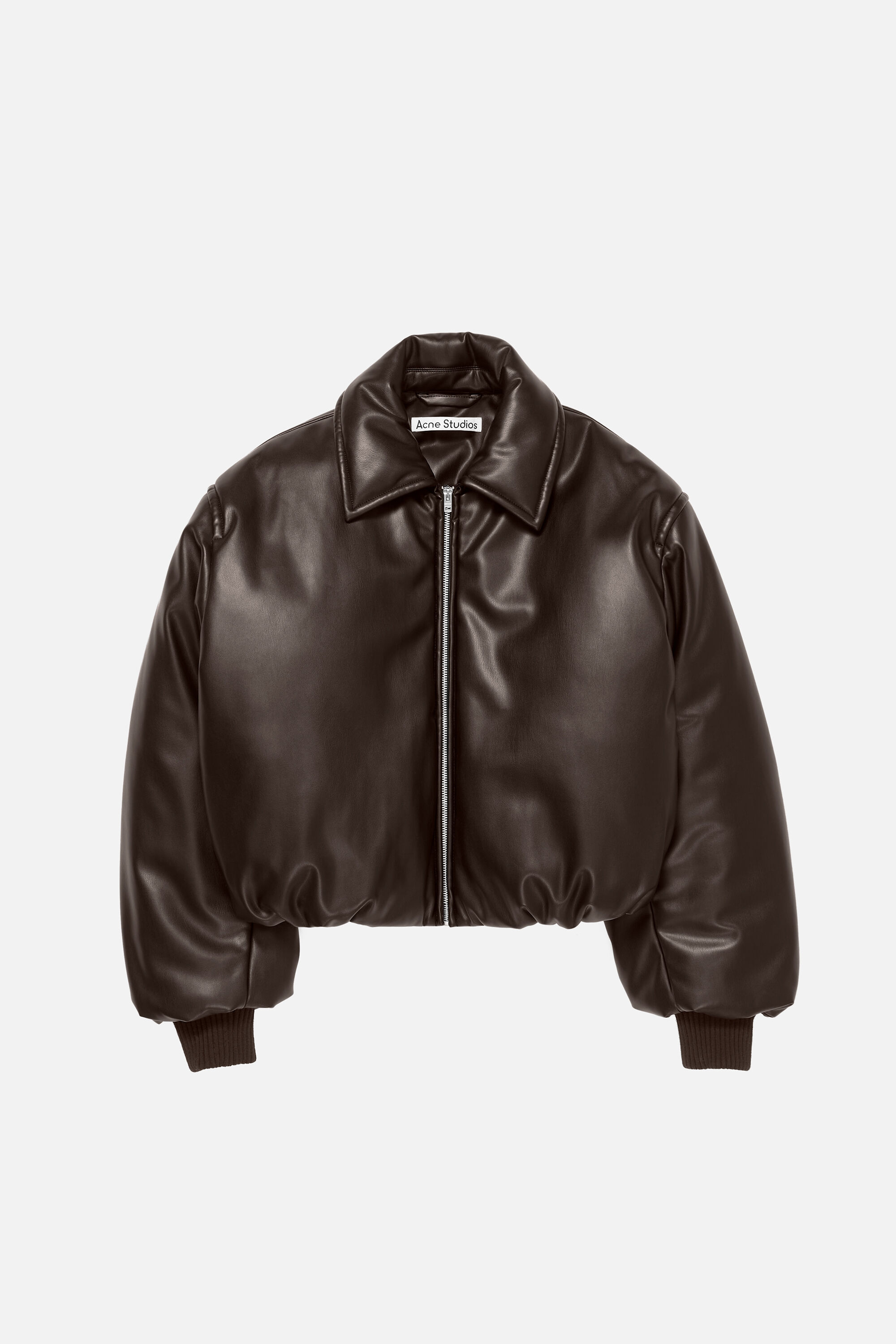 Acne Studios - フェイクレザーボンバージャケット - ブラック